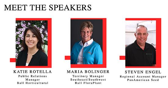 Pictures of the three speakers on the Dallas Garden School Webinar.